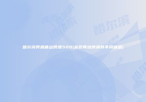 哈尔滨啤酒唐山啤酒500(品尝两地啤酒的不同味道)