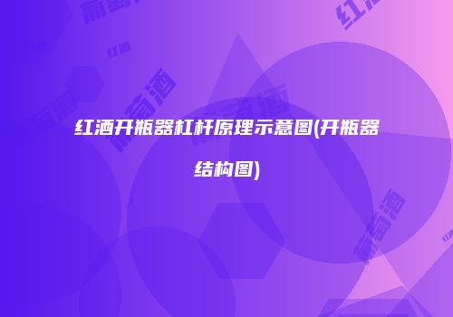 红酒开瓶器杠杆原理示意图(开瓶器结构图)