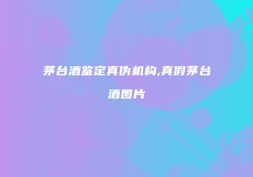 茅台酒鉴定真伪机构,真假茅台酒图片