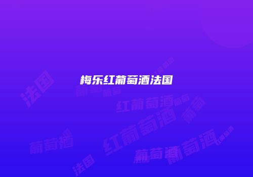 梅乐红葡萄酒法国