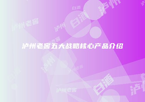 泸州老窖五大战略核心产品介绍
