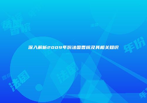 深入解析2009年份法国香槟及其相关知识