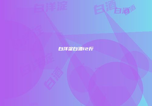 白洋淀白酒12斤