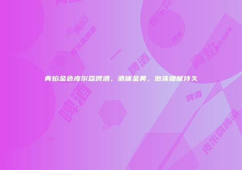 青焰金色皮尔森啤酒，酒体金黄，泡沫细腻持久