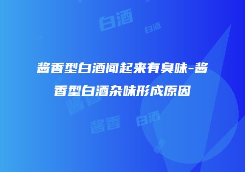 酱香型白酒闻起来有臭味-酱香型白酒杂味形成原因