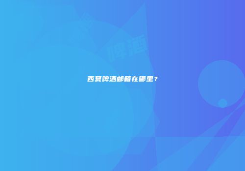 西夏啤酒邮箱在哪里？