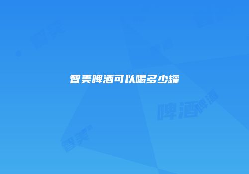 智美啤酒可以喝多少罐