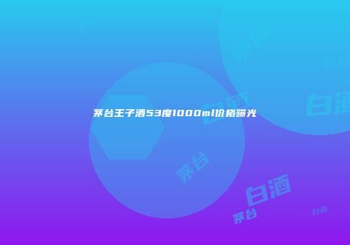 茅台王子酒53度1000ml价格曝光