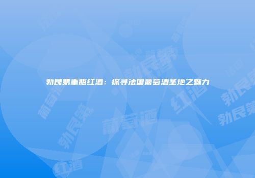 勃艮第重瓶红酒：探寻法国葡萄酒圣地之魅力