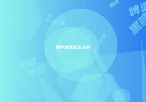 黑啤酒味道怎么样