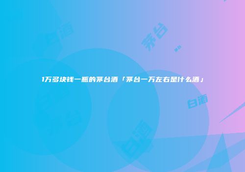 1万多块钱一瓶的茅台酒「茅台一万左右是什么酒」