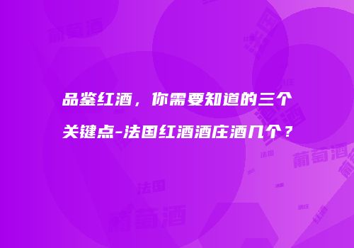 品鉴红酒，你需要知道的三个关键点-法国红酒酒庄酒几个？