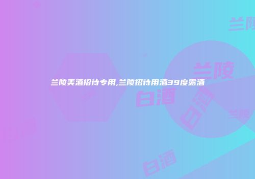 兰陵美酒招待专用,兰陵招待用酒39度露酒