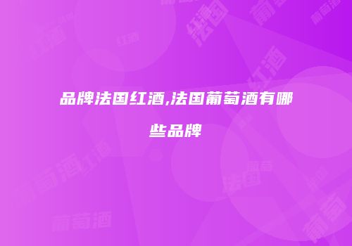 品牌法国红酒,法国葡萄酒有哪些品牌