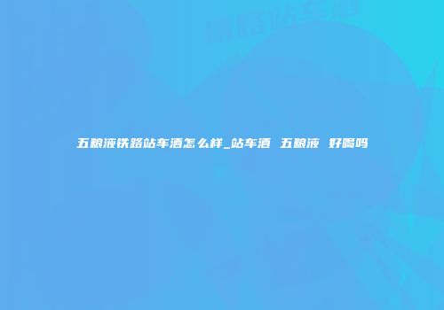 五粮液铁路站车酒怎么样_站车酒 五粮液 好喝吗