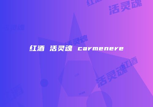 红酒 活灵魂 carmenere
