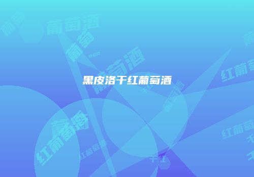 黑皮洛干红葡萄酒