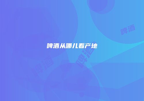 啤酒从哪儿看产地
