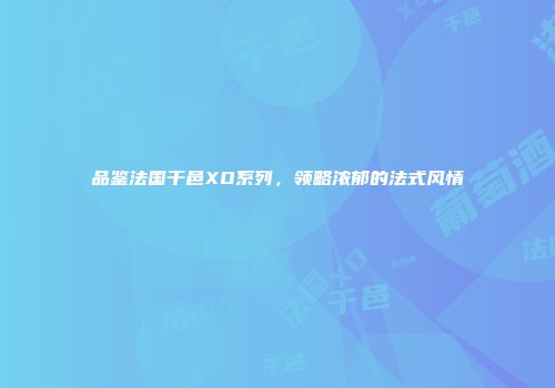 品鉴法国干邑XO系列，领略浓郁的法式风情