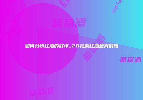 如何分辨红酒的好坏_20元的红酒是真的吗