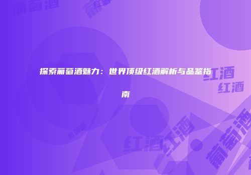 探索葡萄酒魅力：世界顶级红酒解析与品鉴指南