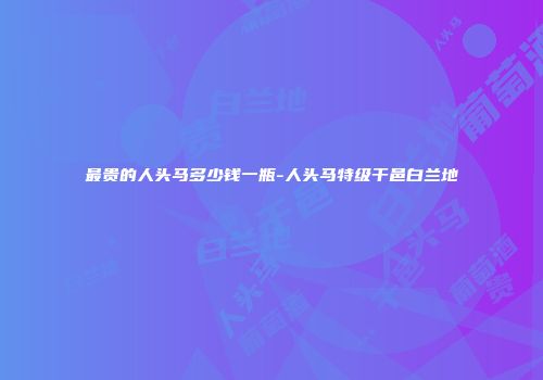 最贵的人头马多少钱一瓶-人头马特级干邑白兰地