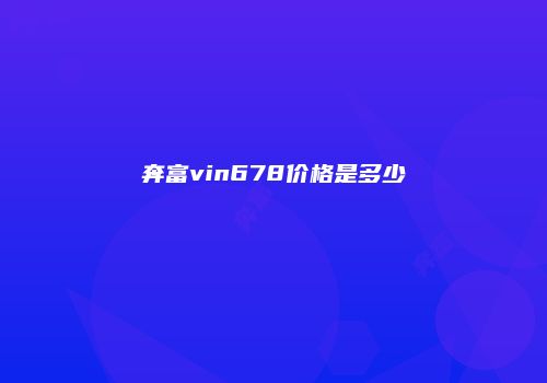 奔富vin678价格是多少