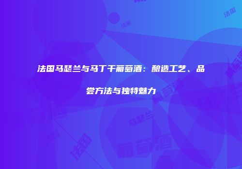 法国马瑟兰与马丁干葡萄酒：酿造工艺、品尝方法与独特魅力