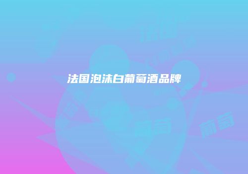 法国泡沫白葡萄酒品牌