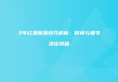 3年红酒醒酒技巧解析：时间与细节决定风味