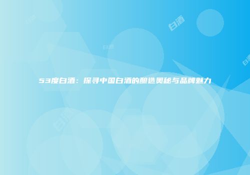 53度白酒：探寻中国白酒的酿造奥秘与品牌魅力
