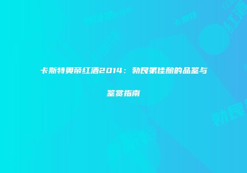 卡斯特奥帝红酒2014：勃艮第佳酿的品鉴与鉴赏指南