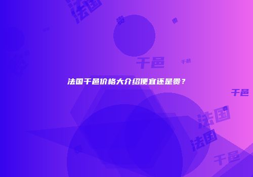 法国干邑价格大介绍便宜还是贵？