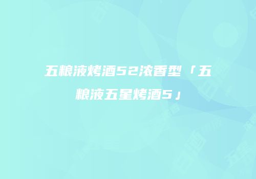 五粮液烤酒52浓香型「五粮液五星烤酒5」