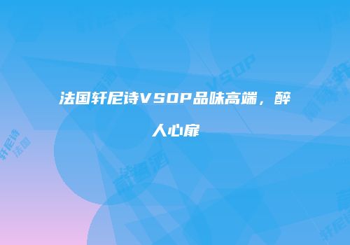 法国轩尼诗VSOP品味高端，醉人心扉