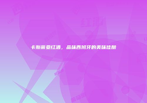 卡斯蒂亚红酒，品味西班牙的美味佳酿