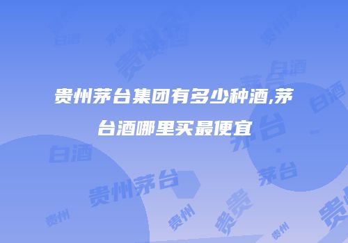贵州茅台集团有多少种酒,茅台酒哪里买最便宜