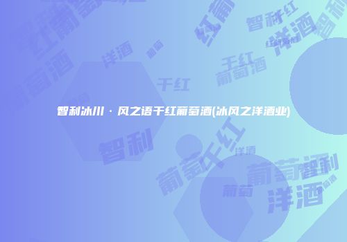 智利冰川·风之语干红葡萄酒(冰风之洋酒业)