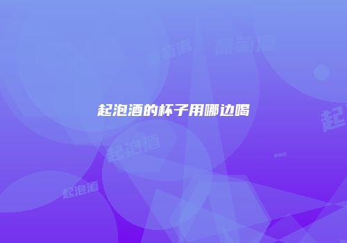 起泡酒的杯子用哪边喝