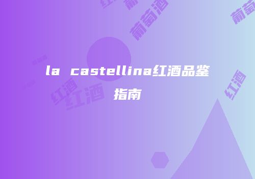 la castellina红酒品鉴指南