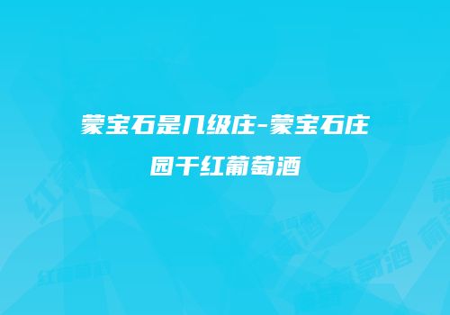 蒙宝石是几级庄-蒙宝石庄园干红葡萄酒