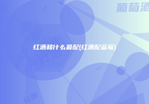 红酒和什么最配(红酒配蓝莓)