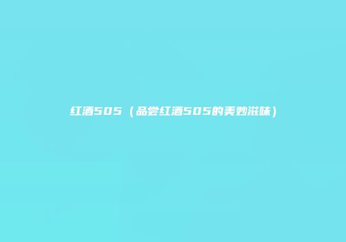 红酒505（品尝红酒505的美妙滋味）