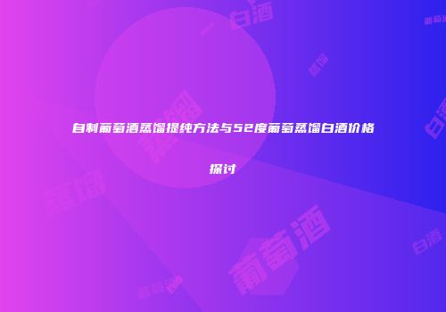 自制葡萄酒蒸馏提纯方法与52度葡萄蒸馏白酒价格探讨