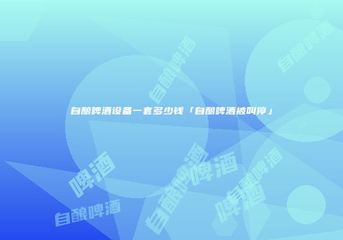 自酿啤酒设备一套多少钱「自酿啤酒被叫停」
