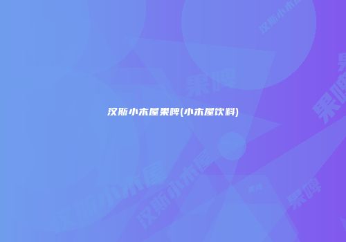 汉斯小木屋果啤(小木屋饮料)
