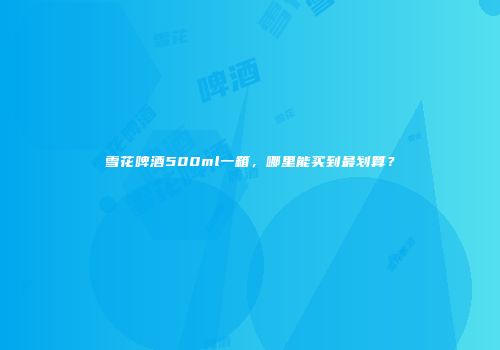 雪花啤酒500ml一箱，哪里能买到最划算？