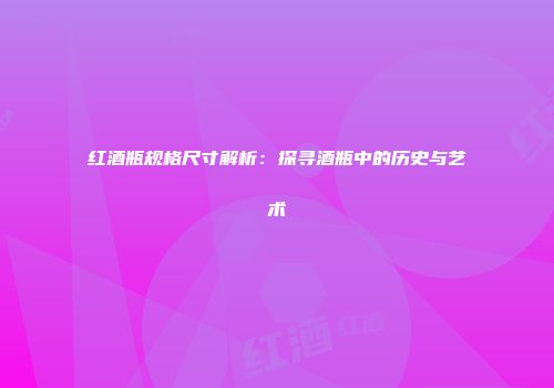 红酒瓶规格尺寸解析：探寻酒瓶中的历史与艺术