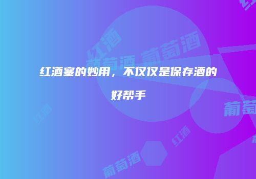 红酒塞的妙用，不仅仅是保存酒的好帮手