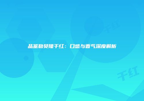 品鉴勒贝隆干红：口感与香气深度解析